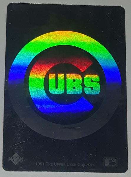 1991 Upper Deck MLB Baseball Chicago Cubs Team Logo Hologram Sticker Trading Card