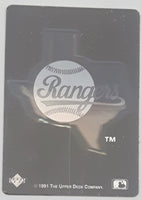 1991 Upper Deck MLB Baseball Texas Rangers Team Logo Hologram Sticker Trading Card