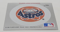 1991 Fleer MLB Baseball Houston Astros Team Logo Sticker Trading Card