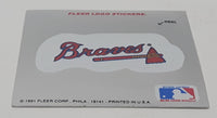 1991 Fleer MLB Baseball Atlanta Braves Team Logo Sticker Trading Card