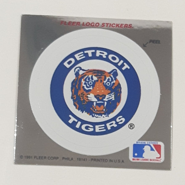 1991 Fleer MLB Baseball Detroit Tigers Team Logo Sticker Trading Card