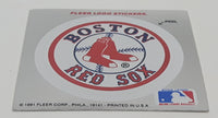 1991 Fleer MLB Baseball Boston Red Sox Team Logo Sticker Trading Card