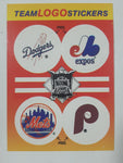 1991 Fleer MLB Baseball Los Angeles Dodgers Montreal Expos New York Mets Philadelphia Phillies Team Logos Sticker Trading Card