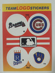 1991 Fleer MLB Baseball Atlanta Braves Chicago Cubs Kansas City Royals Milwaukee Brewers Team Logos Sticker Trading Card