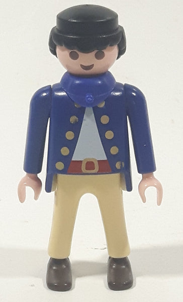 1990 Geobra Playmobil Blue Jacket Cream Pants 2 3/4" Tall Toy Figure