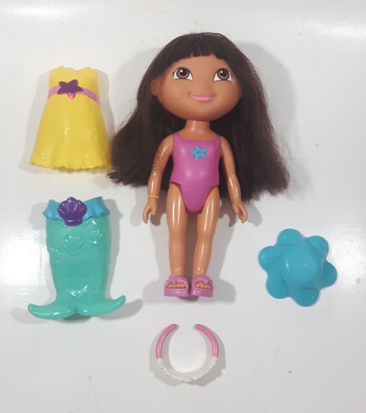 Rare 2009 Mattel Fisher Price Viacom Nickelodeon Dora The Explorer 8 1/4" Tall Toy Doll Figure with Color Changing Hair R9293