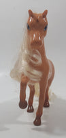 2009 Mattel Barbie Palomino Brown Horse 6 1/2" Tall Plastic Toy Figure