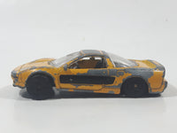 Motor Max No. 6060 Honda Acura NSX Yellow Die Cast Toy Car Vehicle