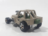 2009 Hot Wheels Custom '42 Jeep CJ-2A Beige Tan Khaki Die Cast Toy Car Vehicle