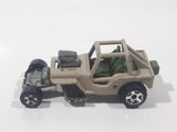 2009 Hot Wheels Custom '42 Jeep CJ-2A Beige Tan Khaki Die Cast Toy Car Vehicle