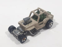 2009 Hot Wheels Custom '42 Jeep CJ-2A Beige Tan Khaki Die Cast Toy Car Vehicle