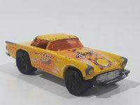 2001 Hot Wheels Turbo Taxi '57 T-Bird Yellow Die Cast Toy Classic Car Vehicle