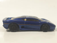 2007 Hot Wheels Exotics Jaguar XJ220 Dark Blue Die Cast Toy Car Vehicle