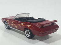 2014 Hot Wheels Multipack Exclusive '70 Pontiac GTO Convertible Maroon Dark Red Die Cast Toy Car Vehicle