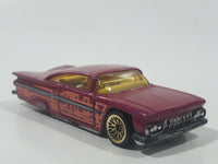 1997 Hot Wheels First Editions '59 Chevrolet Impala Pink Die Cast Toy Low Rider Car Vehicle