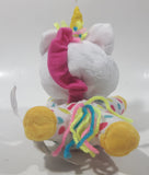 Sunny Days Entertainment White Spotted Rainbow Unicorn 6" Long Plush Stuffed Character