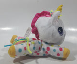 Sunny Days Entertainment White Spotted Rainbow Unicorn 6" Long Plush Stuffed Character