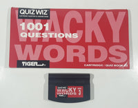 1993 Tiger Electronics Quiz Wiz #3 1001 Questions Wacky Words Cartridge and Quiz Book