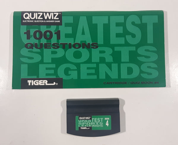 1993 Tiger Electronics Quiz Wiz #4 1001 Questions Greatest Sports Legends Cartridge and Quiz Book