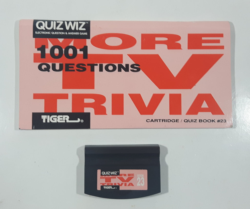 1993 Tiger Electronics Quiz Wiz 23 1001 Questions More TV Trivia Cart