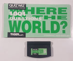 1993 Tiger Electronics Quiz Wiz #24 1001 Questions Where In The World? Cartridge and Quiz Book