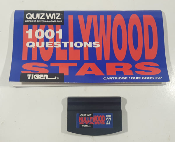 1994 Tiger Electronics Quiz Wiz #27 1001 Questions Hollywood Stars Cartridge and Quiz Book