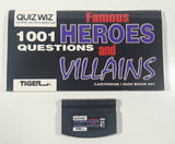 1995 Tiger Electronics Quiz Wiz #41 1001 Questions Famous Heroes and Villains Cartridge and Quiz Book