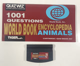 1995 Tiger Electronics Quiz Wiz #47 1001 Questions World Book Encyclopedia Animals Cartridge and Quiz Book