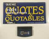1996 Tiger Electronics Quiz Wiz #50 1001 Questions Quotes & Quotables Cartridge and Quiz Book