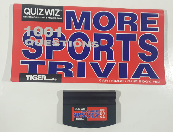 1996 Tiger Electronics Quiz Wiz #52 1001 Questions More Sports Trivia Cartridge and Quiz Book