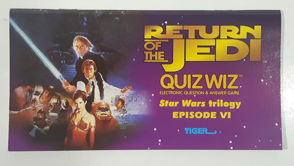 1997 Tiger Electronics Quiz Wiz LucasFilm Star Wars trilogy Episode VI Return Of The Jedi  Quiz Book