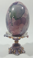 Egg on Pedestal 5 3/4" Tall Ceramic Ornament Signed