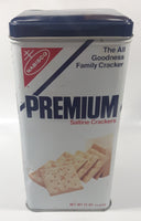 Vintage 1978 Nabisco Premium Saltine Crackers 9 3/4" Tall Tin Metal Container