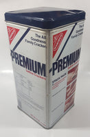 Vintage 1978 Nabisco Premium Saltine Crackers 9 3/4" Tall Tin Metal Container