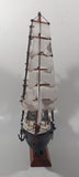 Vintage Wood Tall Ship Model 13" Long