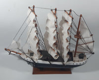 Vintage Wood Tall Ship Model 13" Long