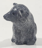 A Wolf Original Baby Bear Cub Sitting 2 1/2" Tall Carved Soapstone Wildlife Sculpture Chipped Paw