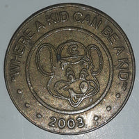 2003 Chuck E. Cheese No Cash Value Gaming Game Token Metal Coin