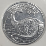 1988 Age Of The Dinosaur Mesozoic Era Brontosaurus 180 Million B.C. Metal Token Coin