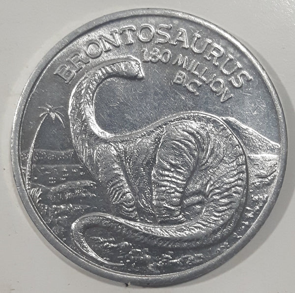 1988 Age Of The Dinosaur Mesozoic Era Brontosaurus 180 Million B.C. Metal Token Coin