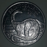 1988 Age Of The Dinosaur Mesozoic Era Brontosaurus 180 Million B.C. Metal Token Coin