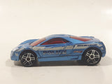 2010 Hot Wheels Police Pursuit Cadillac Cien Concept Interceptor Blue Die Cast Toy Car Law Enforcement Vehicle