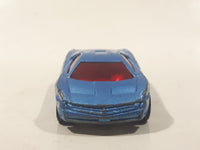 2010 Hot Wheels Police Pursuit Cadillac Cien Concept Interceptor Blue Die Cast Toy Car Law Enforcement Vehicle