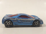 2010 Hot Wheels Police Pursuit Cadillac Cien Concept Interceptor Blue Die Cast Toy Car Law Enforcement Vehicle