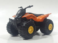 Greenbrier International ATV Orange Die Cast Toy Quad Off-Roading All Terrain Vehicle