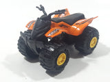 Greenbrier International ATV Orange Die Cast Toy Quad Off-Roading All Terrain Vehicle