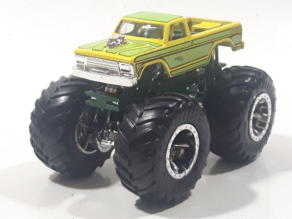 2021 Hot Wheels Monster Trucks Midwest Madness Ford F-150 Truck Yellow and Green Die Cast Toy Car Vehicle
