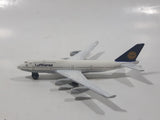 2009 Matchbox Lufthansa Boeing 747-400 Jumbo Passenger Jet Airplane White Die Cast Toy Car Vehicle