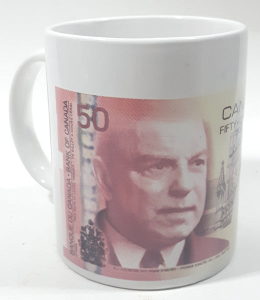 Novelty $50 Canadian Bill Currency Cash Money Ceramic Coffee Mug