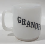 Vintage Glasbake Grandpa Grandfather Poem White Milk Glass Coffee Mug Cup 59 Made in U.S.A.